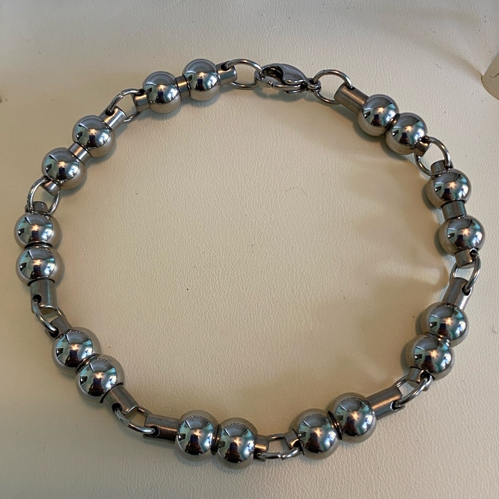 Men’s Silver Terahertz Ball Bracelet
(9”)